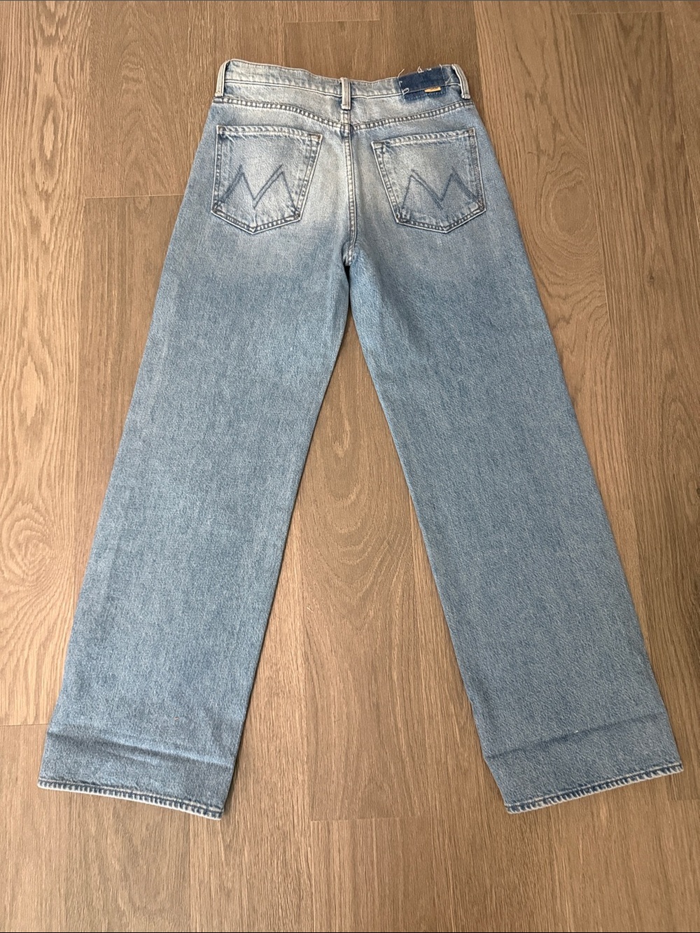 MOTHER Women's Light Wash Straight Jeans - Picture 8 of 9